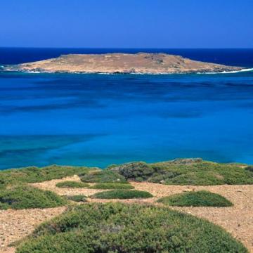 Mikronisi island from Chrysi