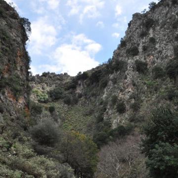 Driving through the gorge of Therissos