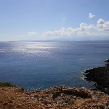 View to the beach of Maleme, from Rodopou peninsula