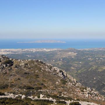 Άποψη της νήσου Δίας, από τον Γιούχτα, Αρχάνες