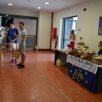 The event registration desk